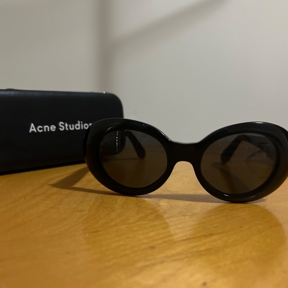 Acne Studios Mustang Oval Black Sunglasses Kurt Cobain inspired - Picture 7 of 12